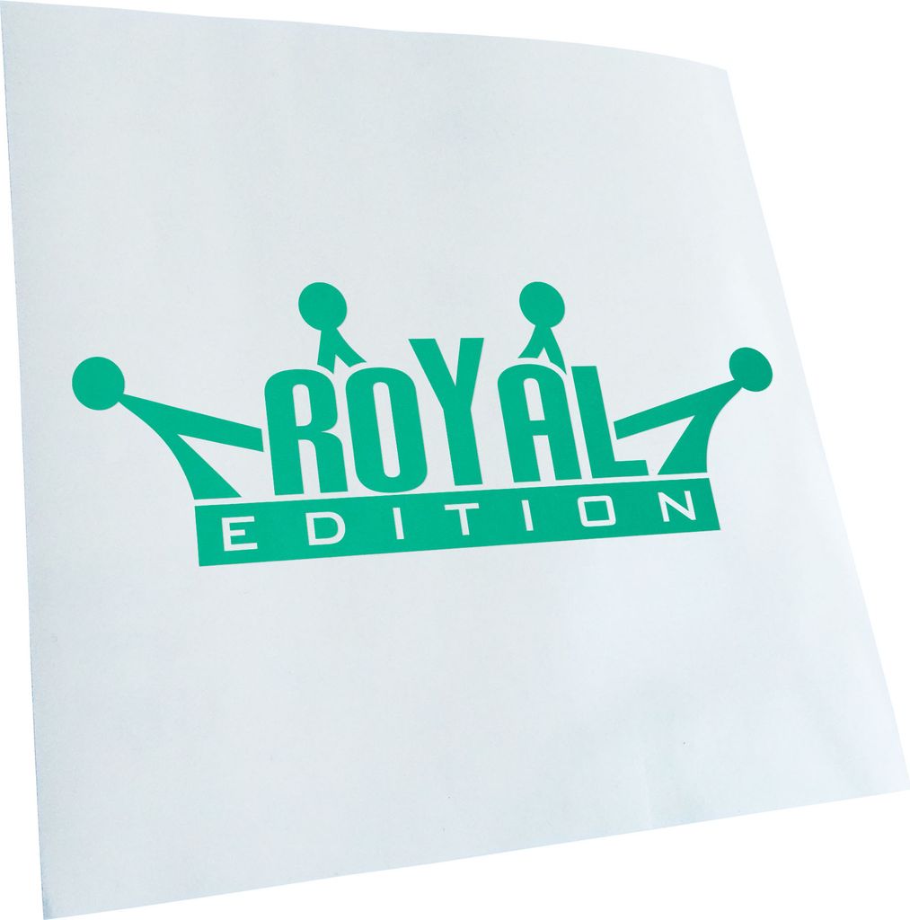 Kiwistar - Autoaufkleber - Royal Edition - Türkis - 24x8cm - Aufkleber für Auto, Laptop, Fahrrad, LKW, Motorrad mehrfarbig JDM Decal Racing