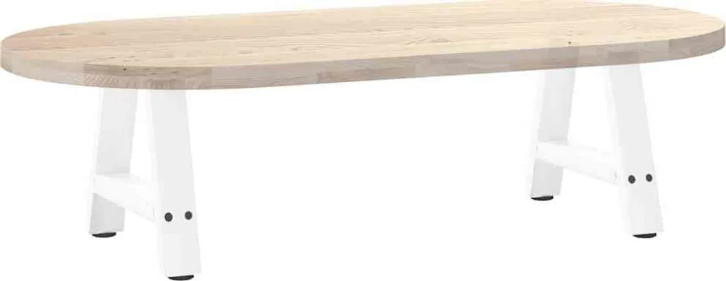 Offerta 2 Gambe Tavolino SYFAX™ Bianche 50x30 cm in Acciaio - 6