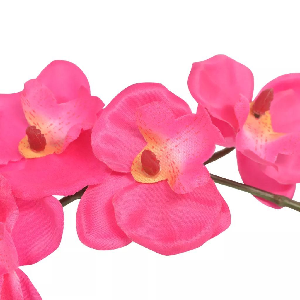 vidaXL Orchidea artificiale con vaso 30 cm rosso Immagine del prodotto 