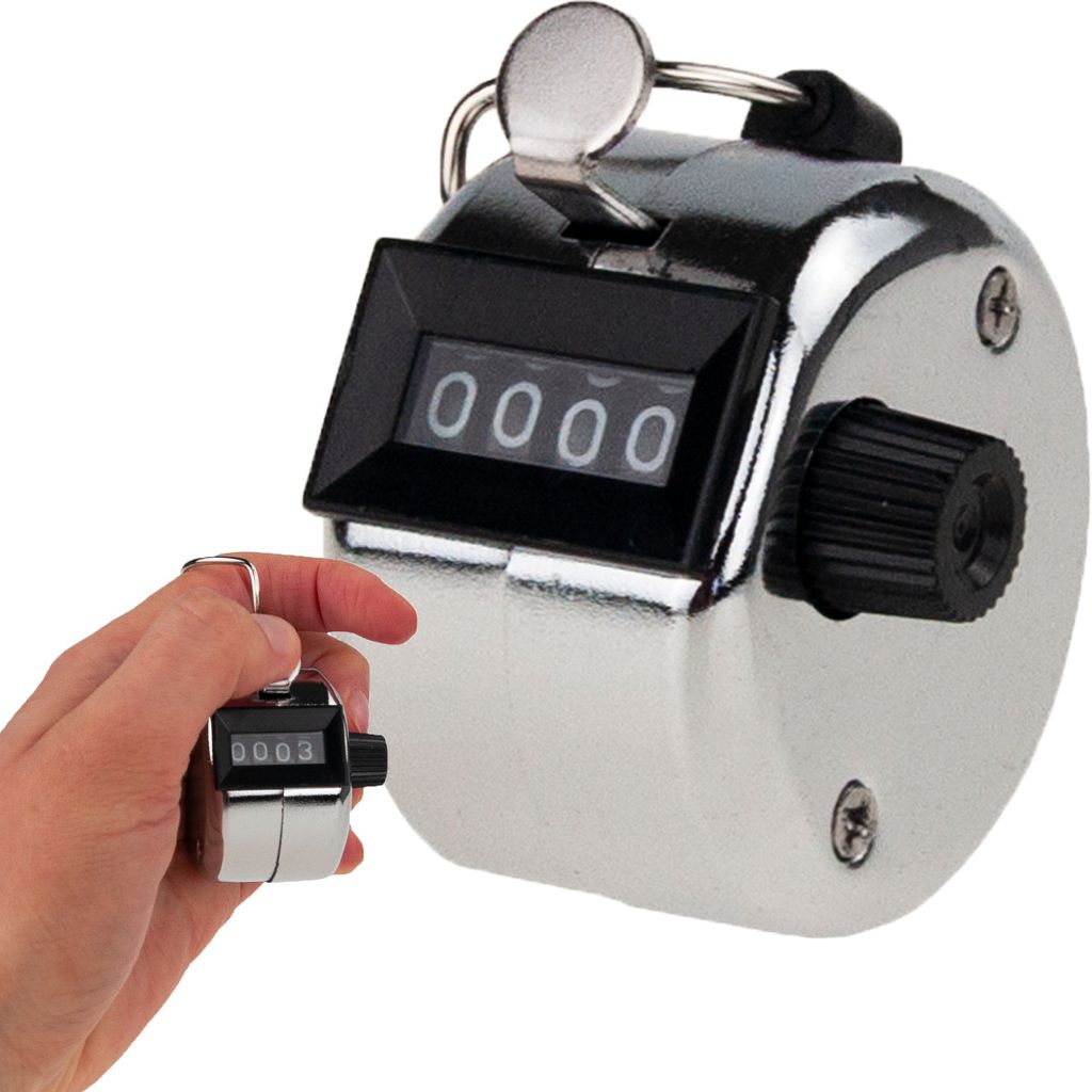 Handzähler – Mechanischer Clicker-Zähler Mit 4-stelliger Anzeige Für Sport, Events & Mehr (versch. Farben)