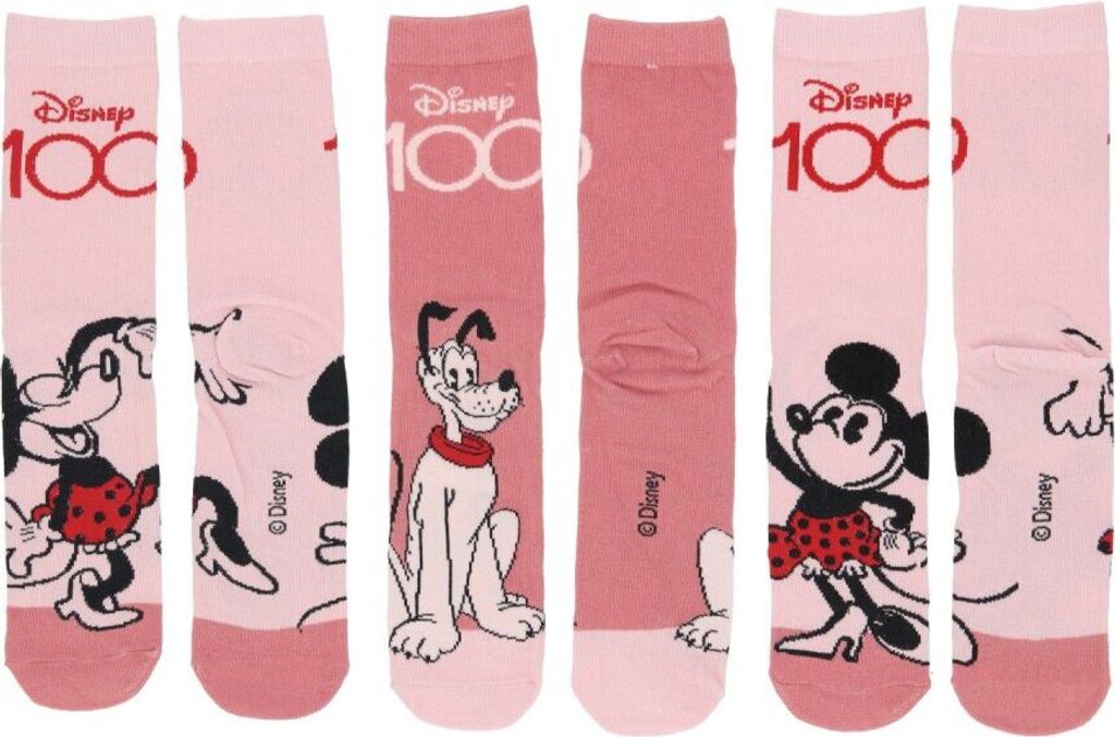 Disney Minnie Mouse ponožky sada 3 - Roztomilý ružový Obrázok produktu 