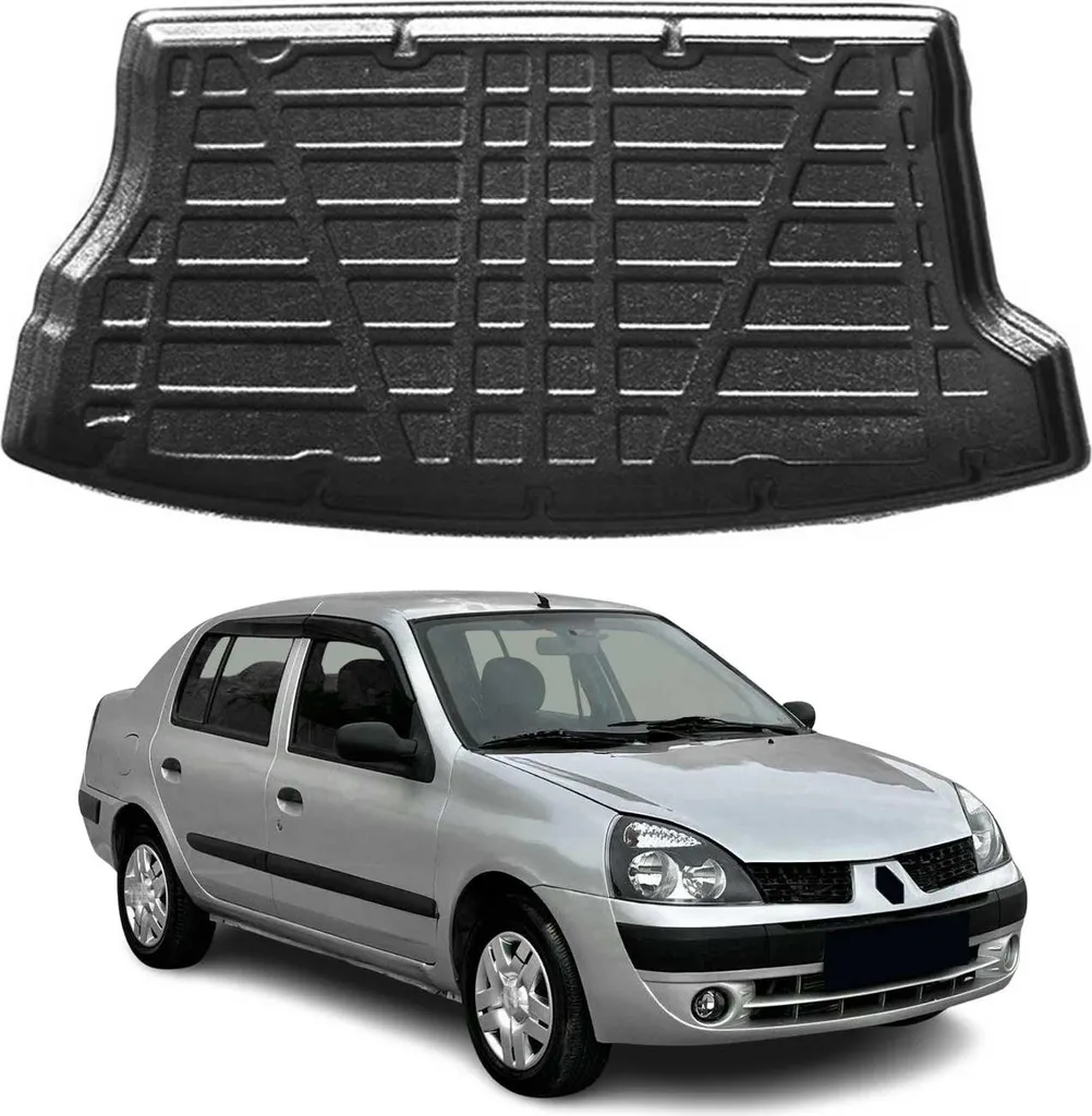 Tappeto Vasca Baule Gomma Renault Clio II 3 Porte 1999-2006 su Misura