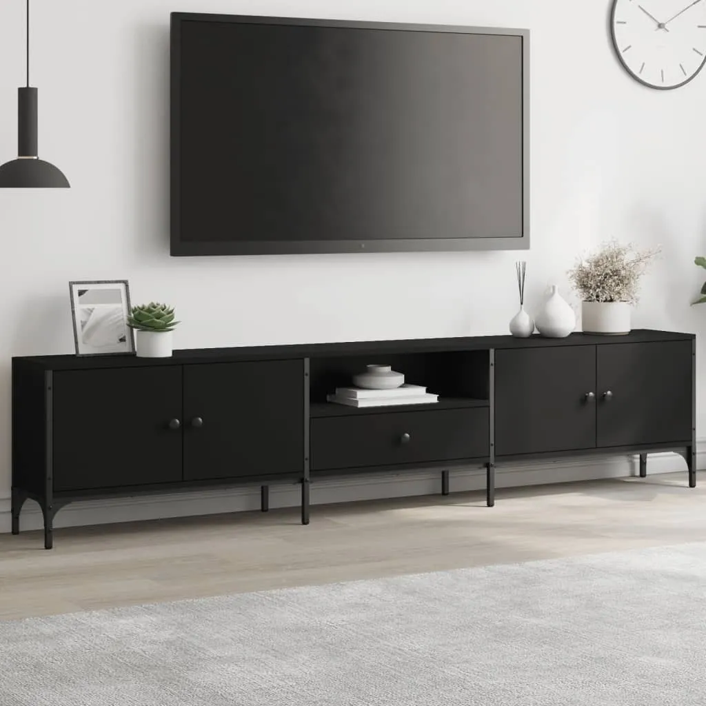 Supporto TV Nero 200 cm Maison Exclusive - Ideale per Grandi Schermi