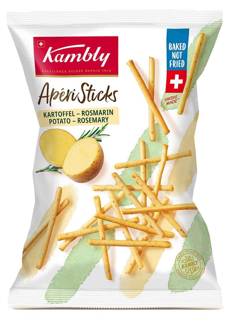 Kambly Apéri Sticks Kartoffel Rosmarin 80g Produktbild  KI-generiertes Bild