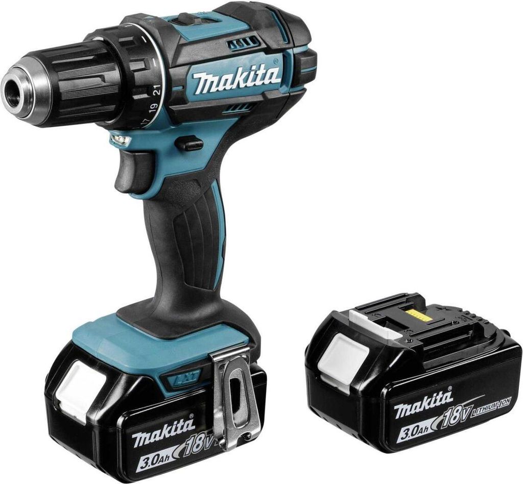 Makita DDF482RFJ, Wiertarka pistoletowa, Czarny, Niebieski, Zdjęcie produktu 