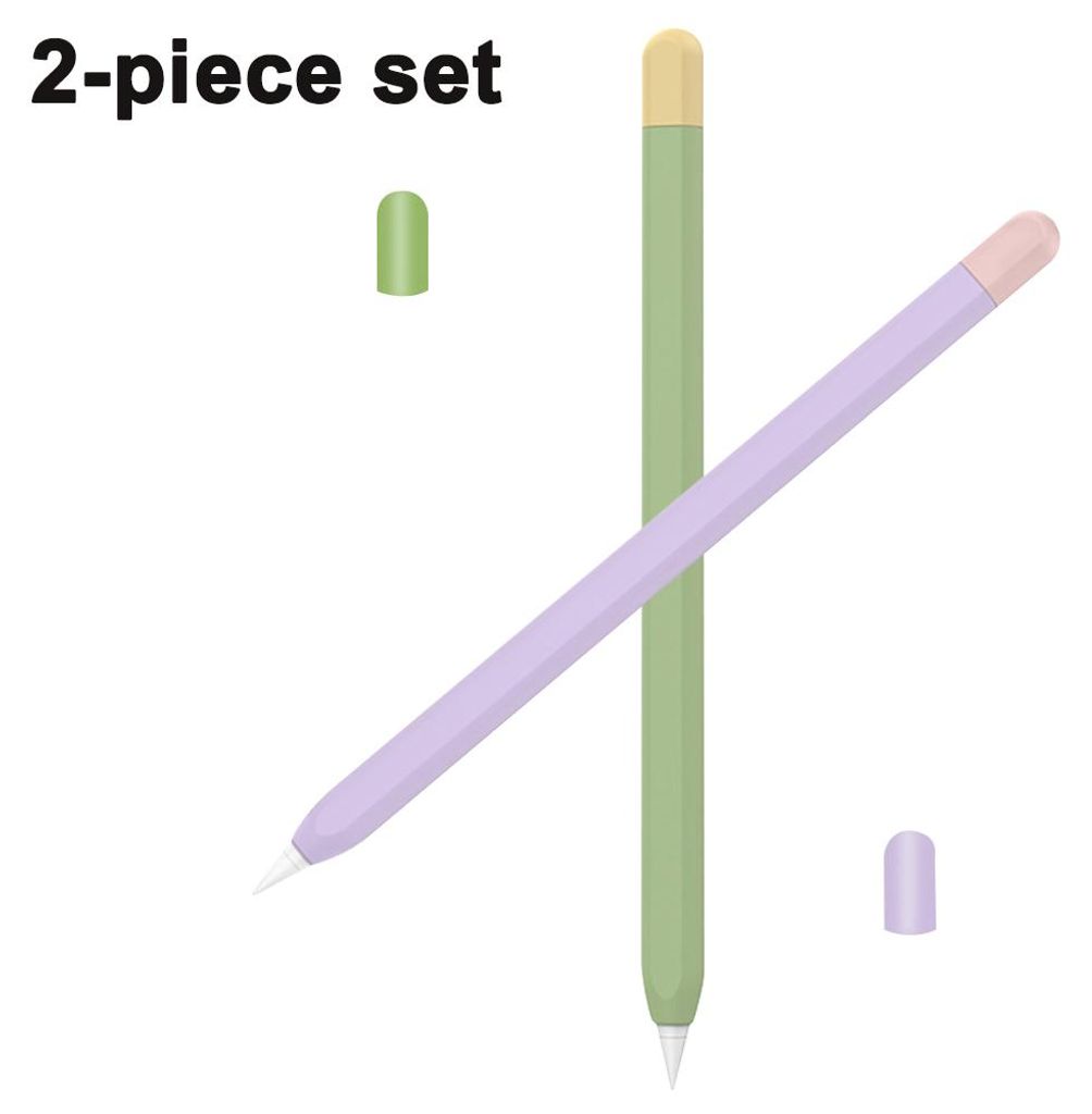 2er-Pack zweifarbige Silikonhüllen, kompatibel mit Apple Pencil (2. Generation) und iPad Pro