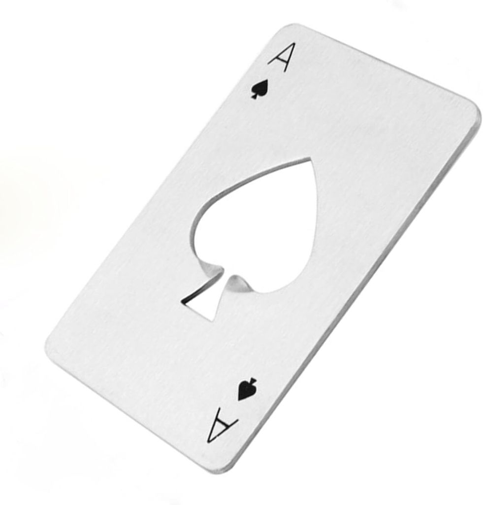 Flaschenöffner Kapselheber Edelstahl Flaschen Öffner Spielkarten Ass Poker Bier Soda