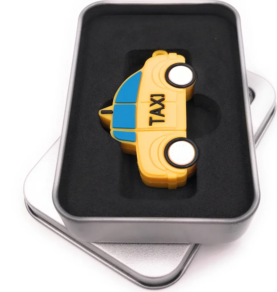 Chiavetta USB Taxi 32GB Onwomania - Regalo Originale con Box Alluminio