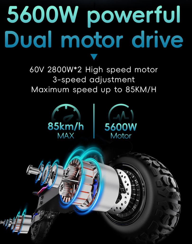 DUOTTS D88 Elektroroller E-Scooter E-roller 11 Zoll Produktbild 19