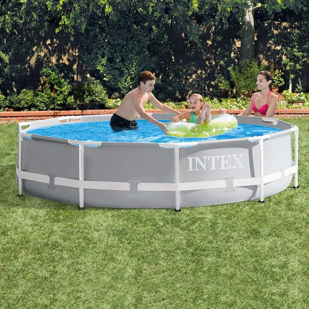 Intex Prism Rondo Ø 305 x 76 cm Frame Pool Set, Hellgrau Produktbild 8