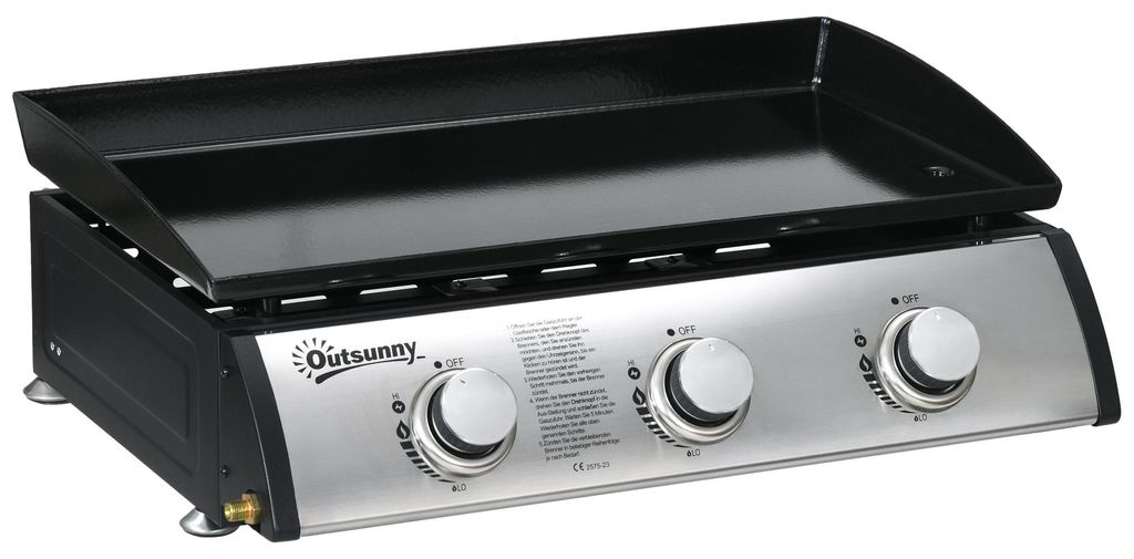 Outsunny Gasgrill Tischgrill BBQ mit 3 Brenner Produktbild 
