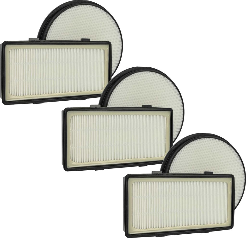 vhbw 3x Vorfilter, 3x Abluftfilter kompatibel mit Rowenta RO7623EA/410, RO7611EA/410, RO7643EA/411, RO7634EA/410, RO7631EA/411 Staubsauger
