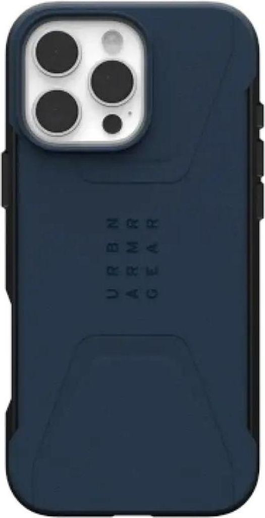 A back view of a blue iPhone case with a camera cutout.