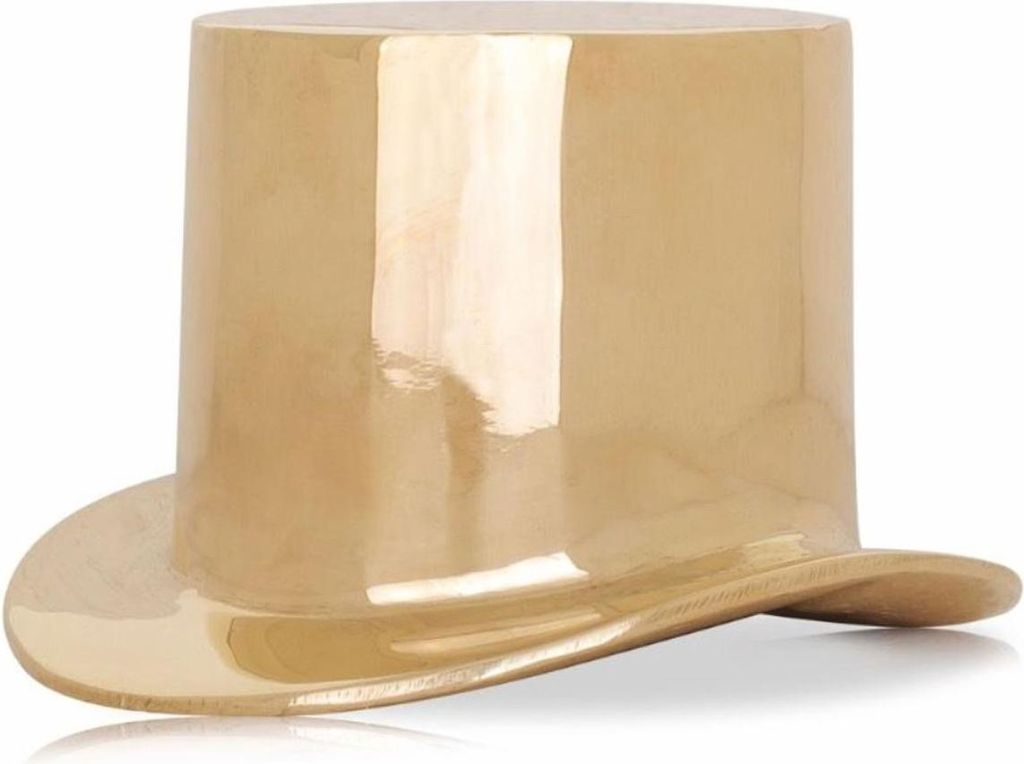 Casa Padrino Luxus Deko Bronze Zylinder Hut Gold 12 x 10 x H. 7 cm - Deko Accessoires