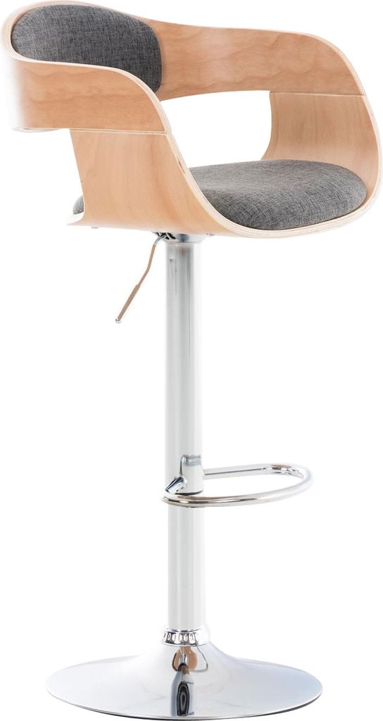 Barhocker HLO-CP235 Stoff natura/hellgrau