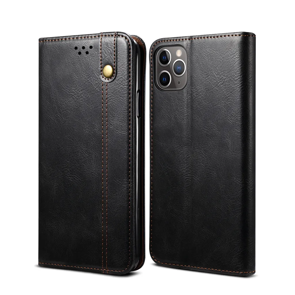 Cover a Libro iPhone 11 Pro Max Nera - Elegante Custodia Portafoglio