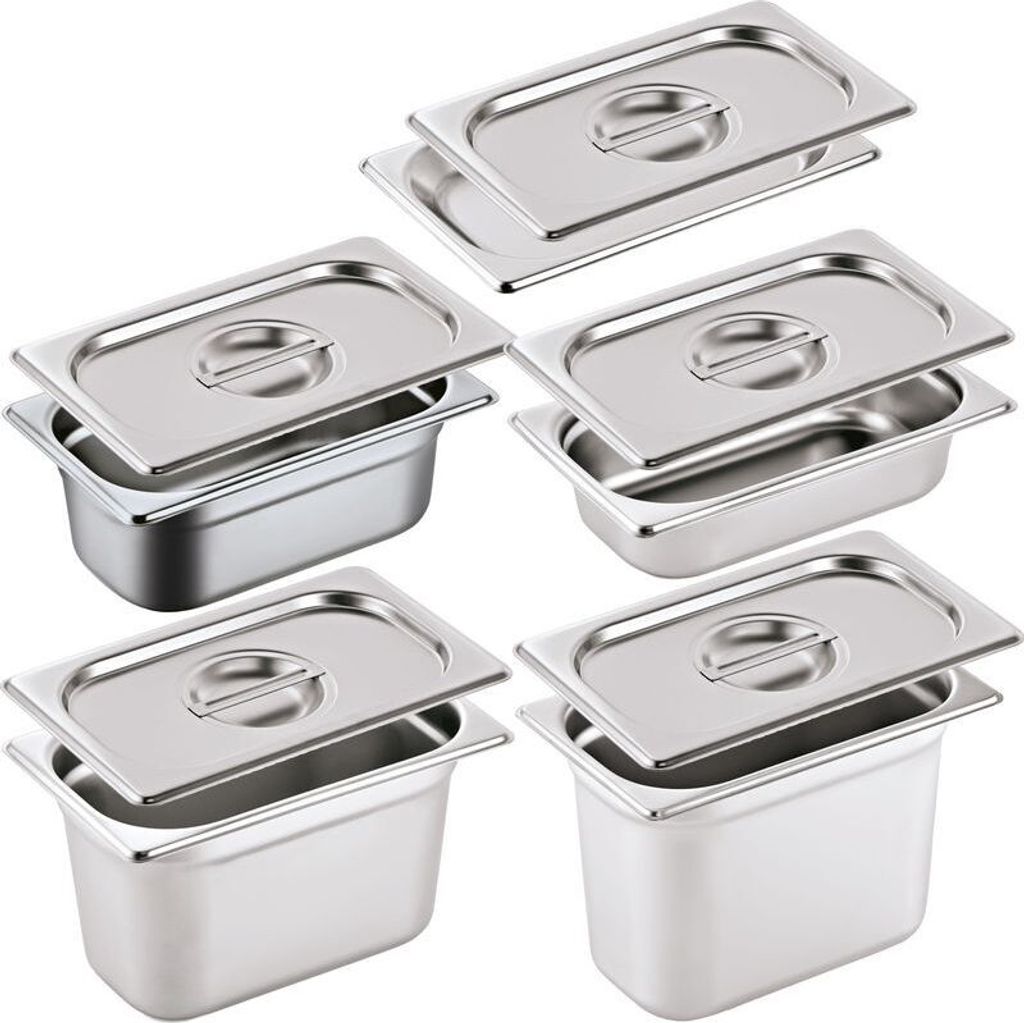 WAS Germany GN Behälter Set mit Deckel Gastronom 1/4, Produktbild 
