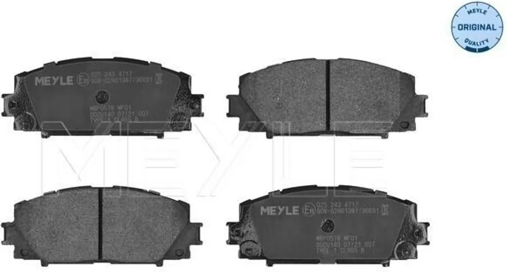 Plaquettes de frein avant pour Toyota Yaris - Sécurité et Contrôle