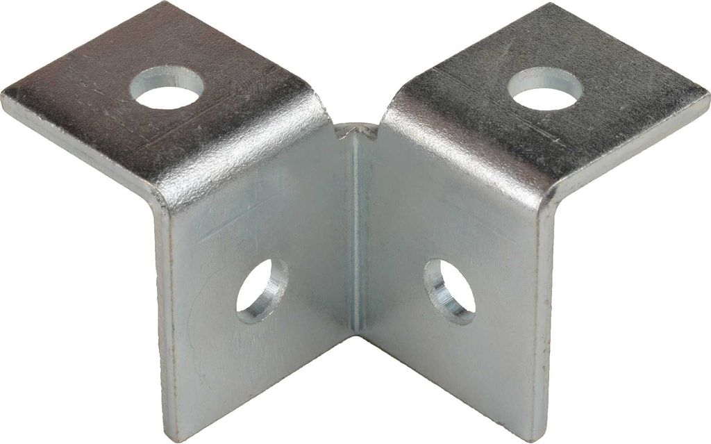 2 Stück - Seitenwinkel 90 Grad 38/40 + 40/60 verzinkt : 90° Größe: 90°