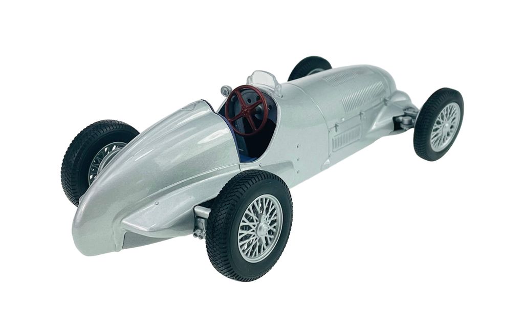 Welly 1:24 Mercedes Benz W125 1937 - Modello Auto Pressofuso Argento, Collezione 24109