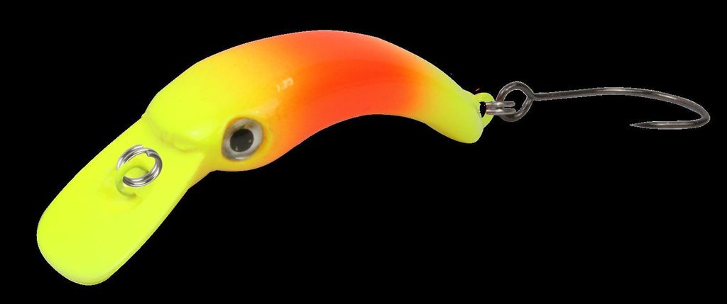 FTM Wobbler Masu 1,2g 2,9cm - Forellenwobbler, Farbe:gelb/rot/gelb