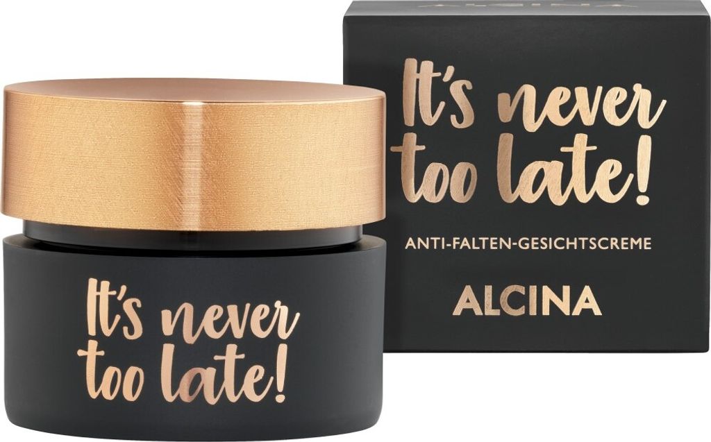 ALCINA It’s never too late 50 ml, Frauen, 50 ml, Creme, Hautalterung, Anti-Falten, Elastizität, Feuchtigkeitsspendend, Reparatur, Glättend, Beh...