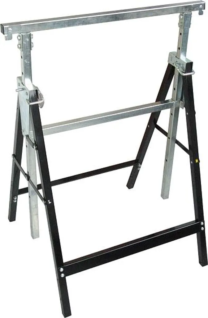 Tréteau de maçon réglable 800-1300 mm en acier galvanisé robuste