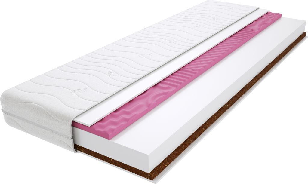 Schaumstoff Matratze 100x190 cm Doppelmatratze, H3 & H4 Komfortschaummatratze 13 cm Hoch Kokosfaser Profilierter Moletschaum mit Klimafaser, Hypoal...