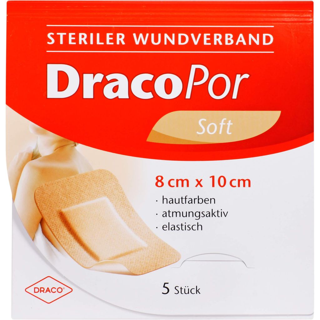 Dracopor medicazione per ferite sterile color pelle 8 x 10 Immagine del prodotto 