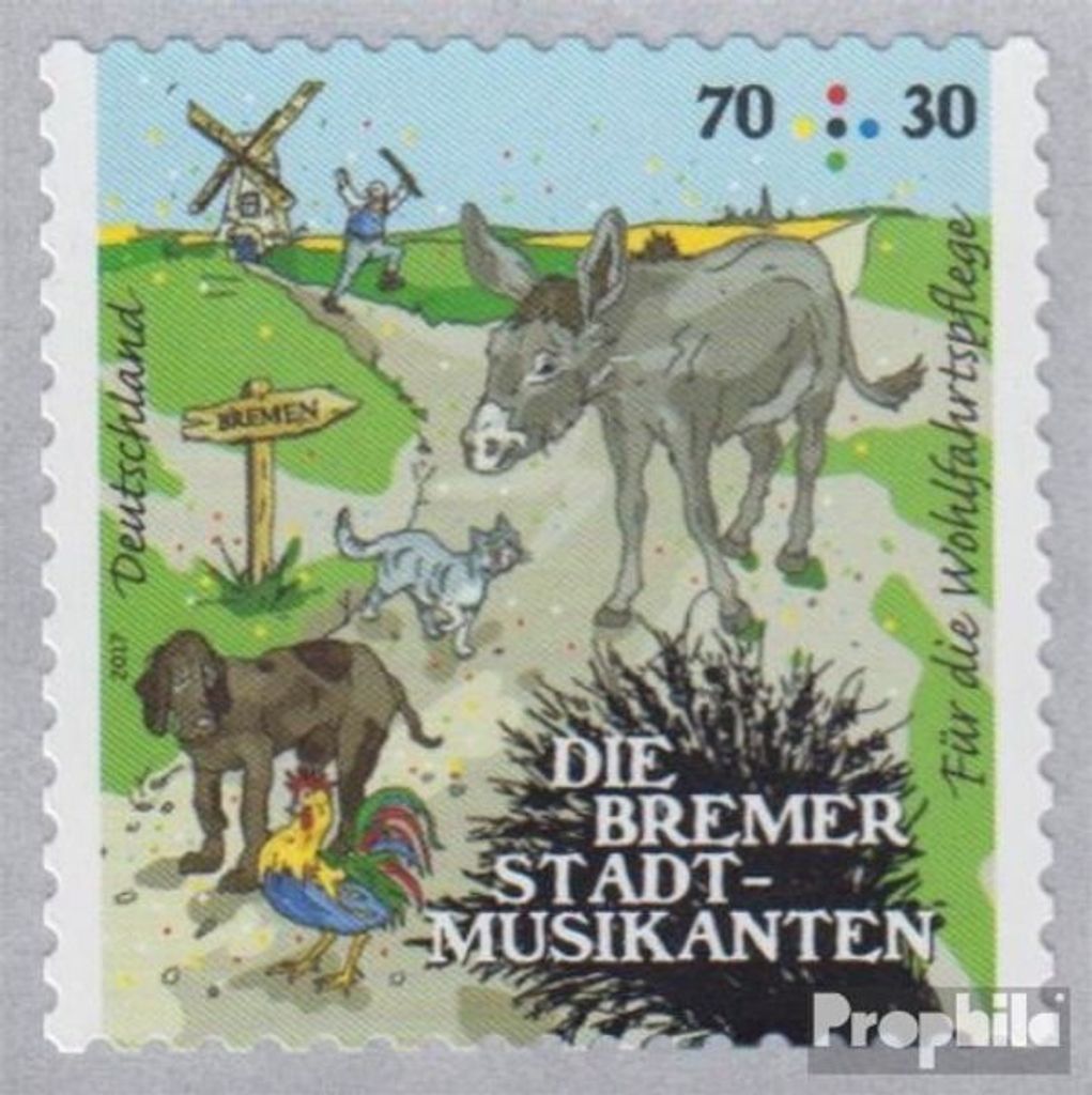 Briefmarken BRD (BR.Deutschland) 2017 Mi 3287 (kompl.Ausg.) selbstklebende Ausgabe postfrisch Grimms Märchen