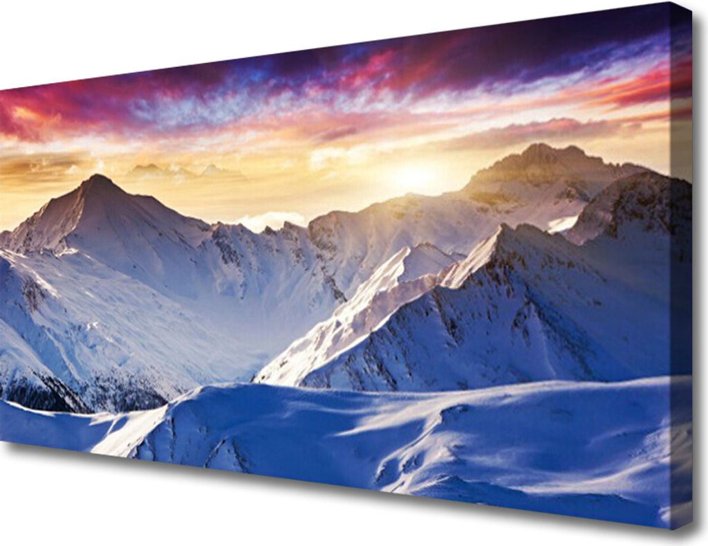 Tulup Leinwand-Bilder 100x50 Wandbild Canvas Kunstdruck Gebirge Landschaft