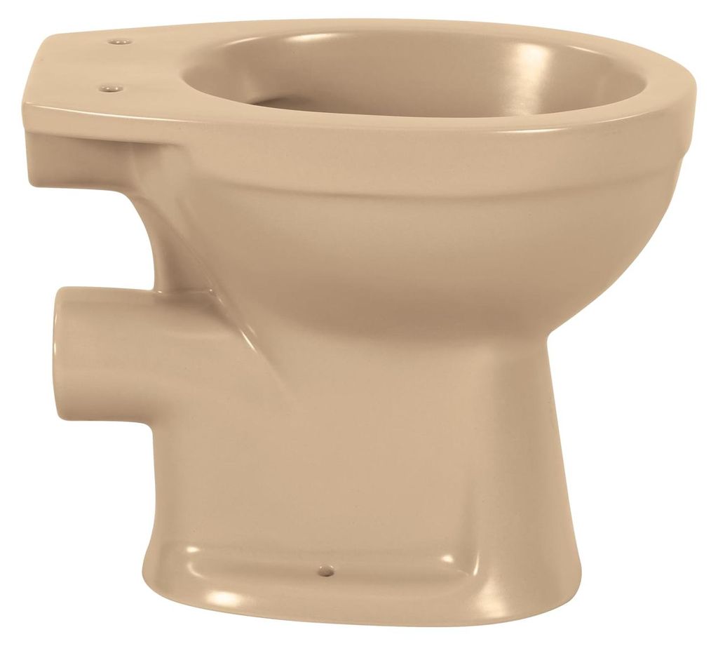 Stand-WC Tiefspüler ohne Spülrand beige matt ohne WC-Sitz