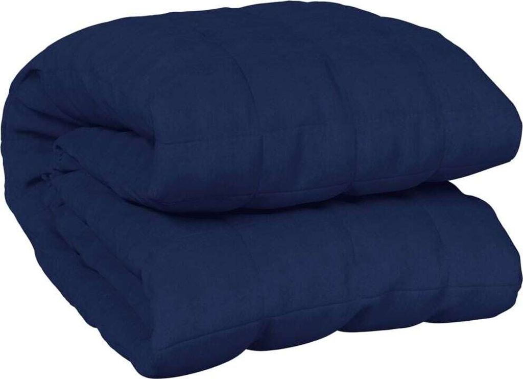 vidaXL Coperta pesata blu 135x200 cm 6 kg tessuto Immagine del prodotto 