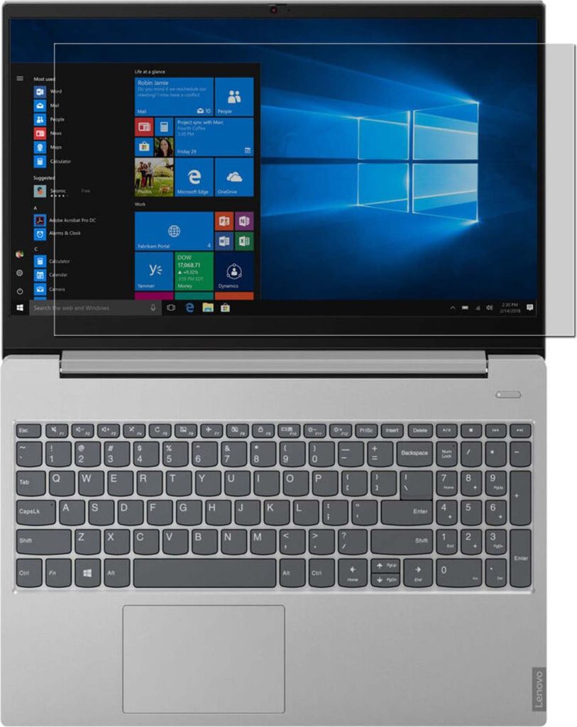 2x Schutzfolie Lenovo IdeaPad S340 15" Antireflex Displayschutzfolie Antibakteriell