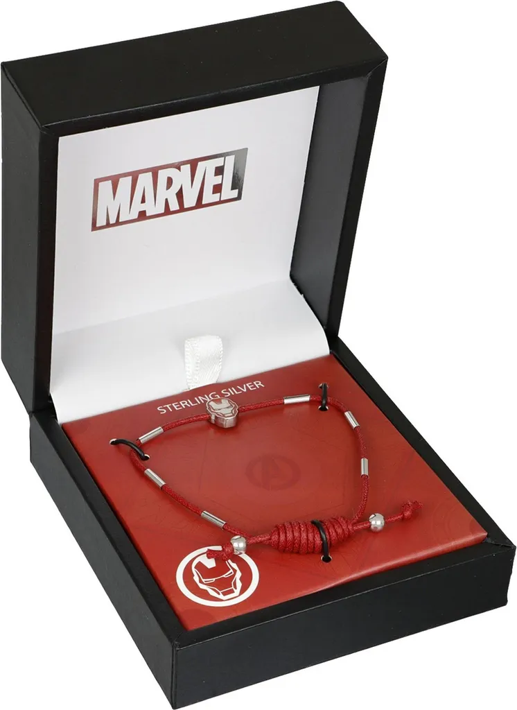 Bracciale Iron Man Ufficiale Marvel BS00065RNRL.CS | Argento e Tessuto - 5