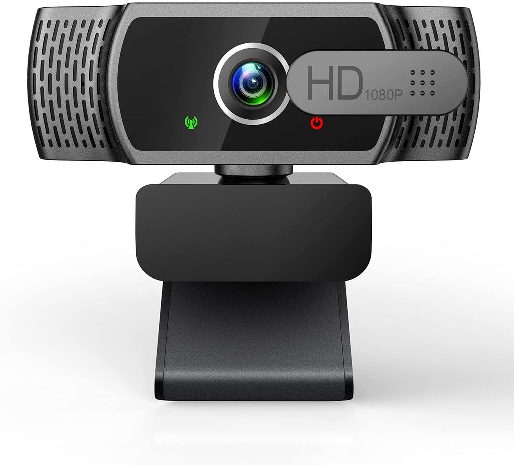 Webcam 1080P Full HD mit Mikrofon Abdeckung Stativ USB Streaming Kamera für PC Laptop Desktop Plug & Play Computer Camera 30 FPS Web Cam für Videoanruf Aufnahme Studieren Konferenz Windows Mac Android