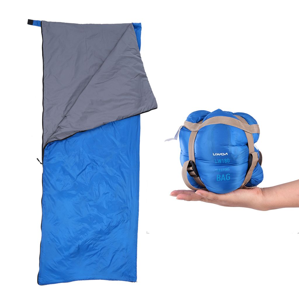 Lixada 190 * 75cm Outdoor Umschlag Schlafsack Camping Reisen Wandern Multifunktions Ultra-light 680g
