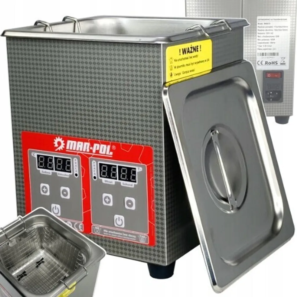 Nettoyeur à ultrasons professionnel 220W cuve inox 2L stérilisateur