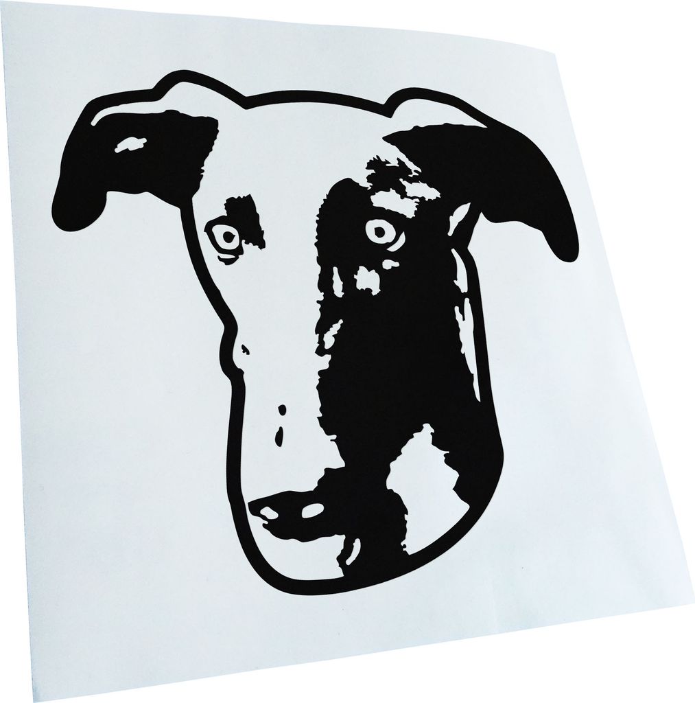 Kiwistar - Autoaufkleber - Greyhound Hund - Schwarz - 60x55cm - Aufkleber für Auto, Laptop, Fahrrad, LKW, Motorrad Mehrfarbig JDM Decal Racing
