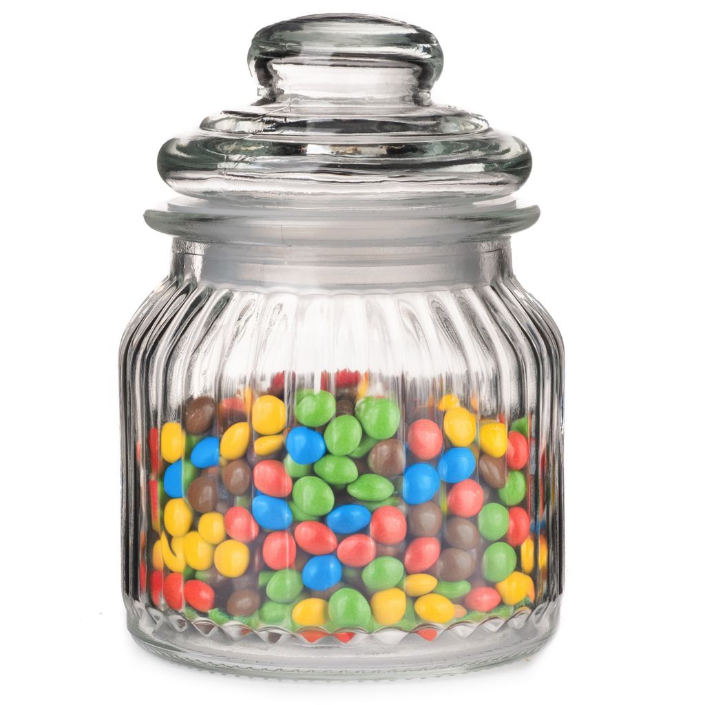 2 x Vorratsgläser mit Deckel aus Glas H 14 cm - Ø 10 cm - Aufbewahrungsgläser Vorratsgefäße - Aufbewahrung Lebensmittel Gewürzgläser Bonbong...