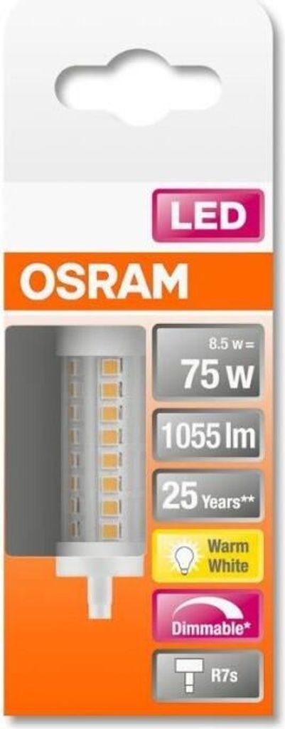 Osram LED R7S 8.5W = 75W Stablampe 1055lm 230V Warmweiß Produktbild 