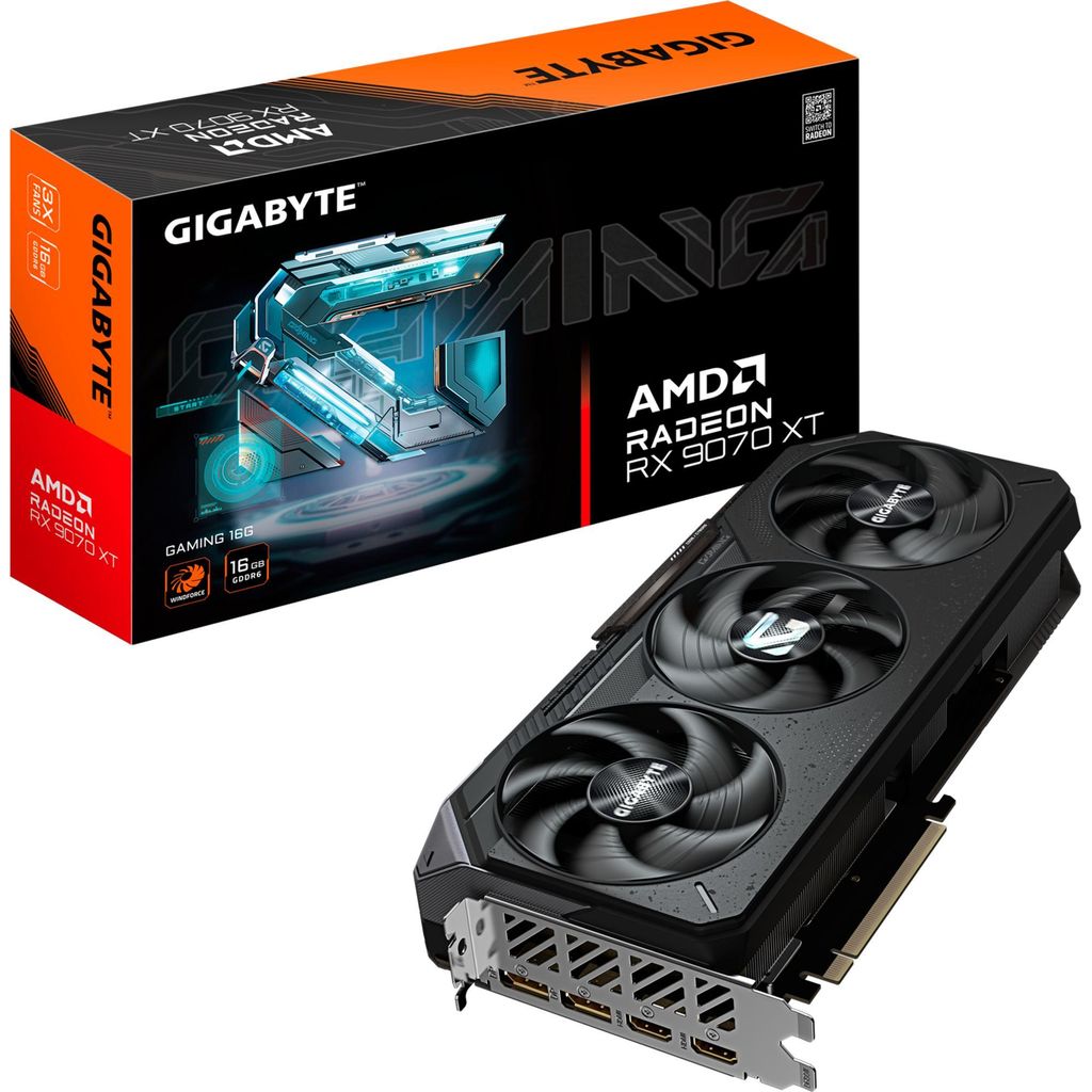 GIGABYTE Radeon RX 9070 XT GAMING 16G Grafikkarte – 16 GB Produktbild 