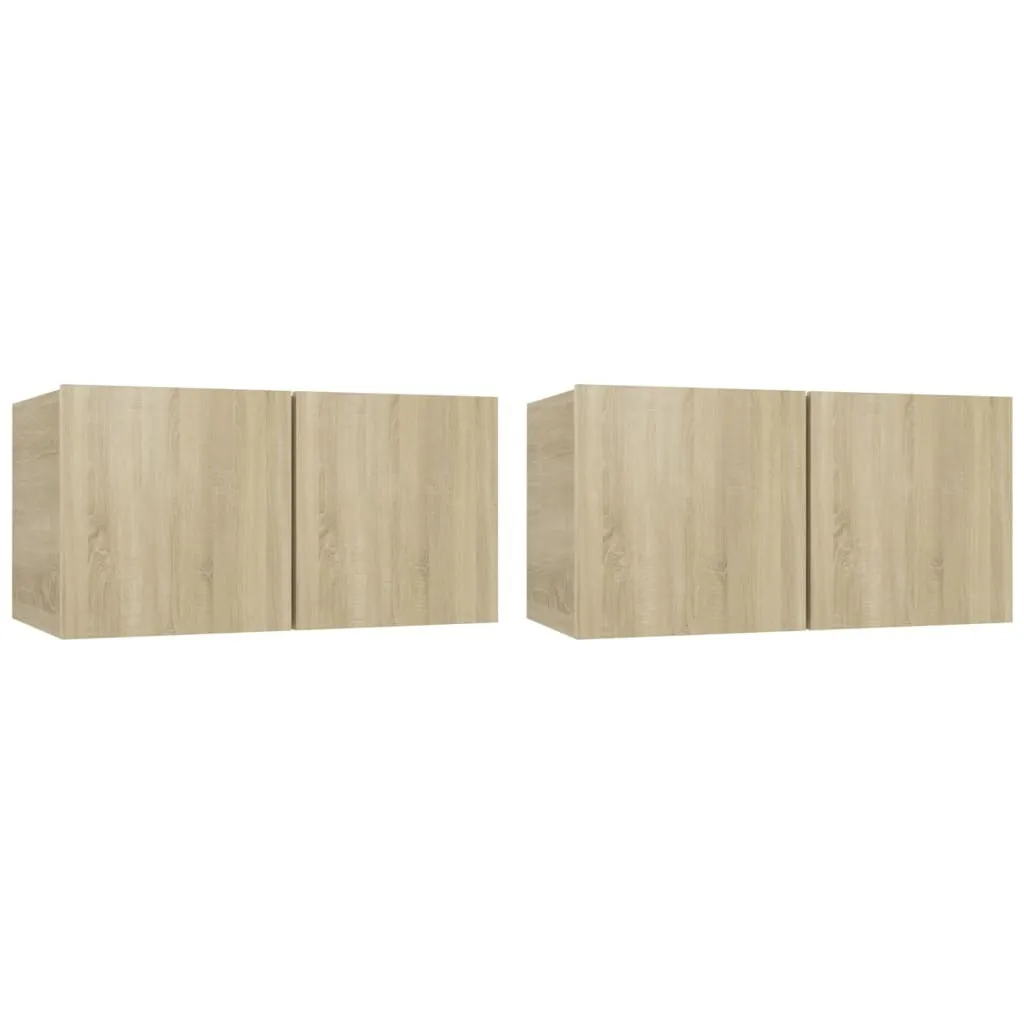 Mobile TV Sospeso Maison Exclusive 2pz Rovere Sonoma 60x30x30 cm Set - 2