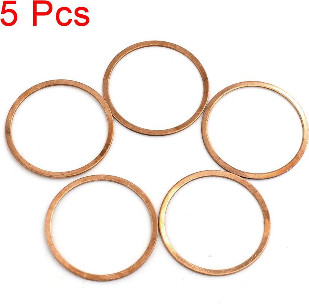 Kupferdichtringe Kupferringe Dichtring 5 Stk.Kupfer Unterlegscheiben Scheiben Sortiment 40mm Innendurchmesser für KFZ Motoröl