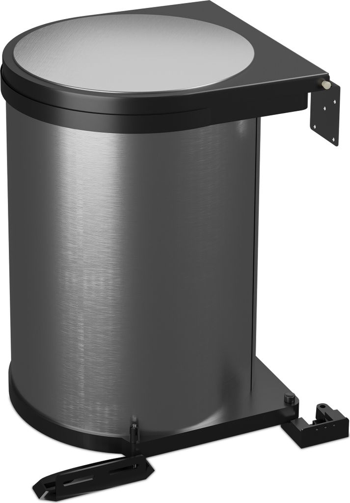 relaxdays Schwenkbarer Einbaumülleimer 12 L