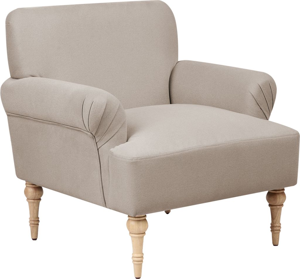 BELIANI Sessel Taupe Polyester Stoff Wasserabweisend Gummi Holz Beine Retro Minimalistisch Wohnzimmer Möbel