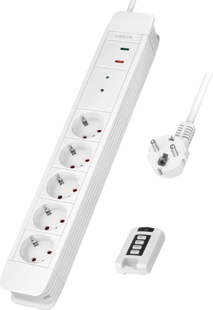 Multiprise pour salon et bureau avec télécommande sans fil - 5p