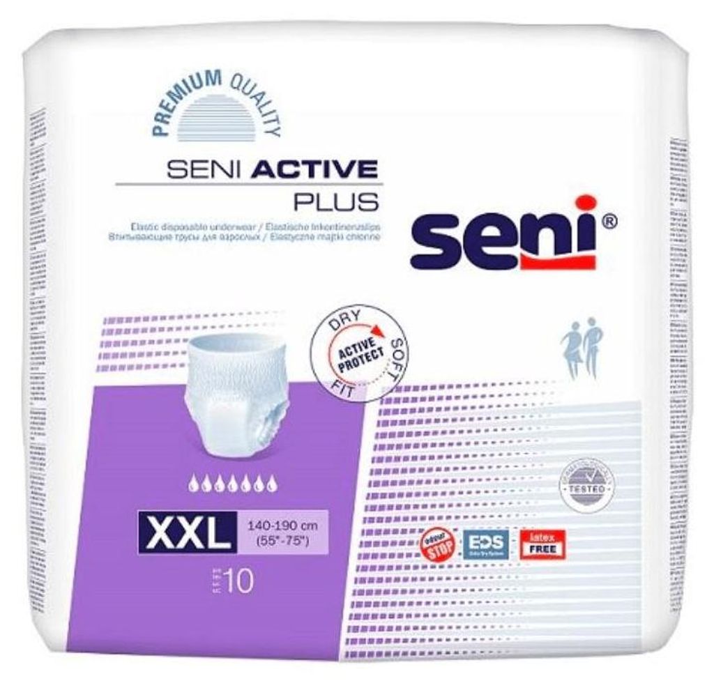 Seni Active Plus Inkontinenzslip Einmal Xxl 10 St Produktbild 