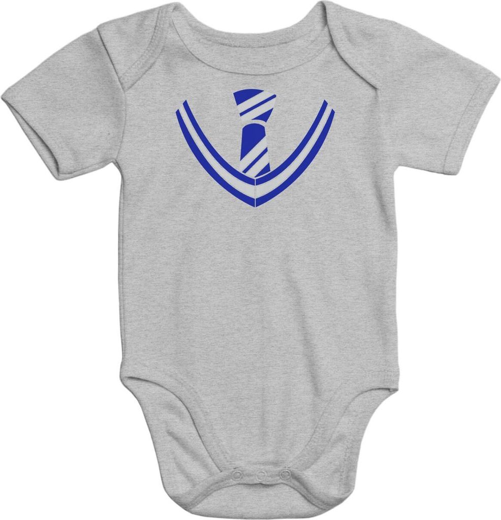 Baby Body Haus Krawatte Uniform Fasching Moonworks R grau 0-3 Monate