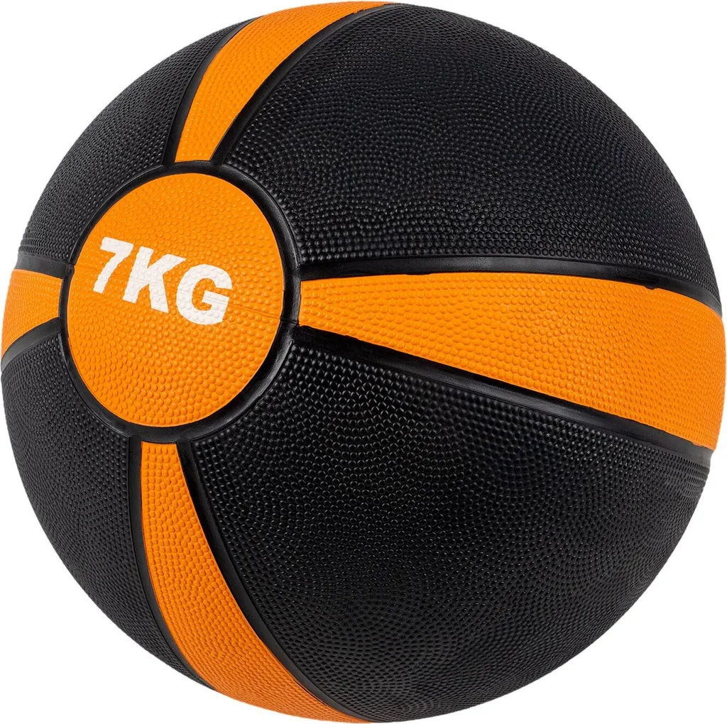 Renforcement Abdominal avec le Médecine-ball ACRA 7 kg Orange et Noir